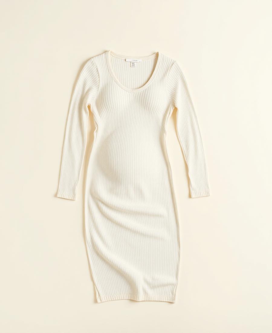 Signature Ribbed Midi Dress