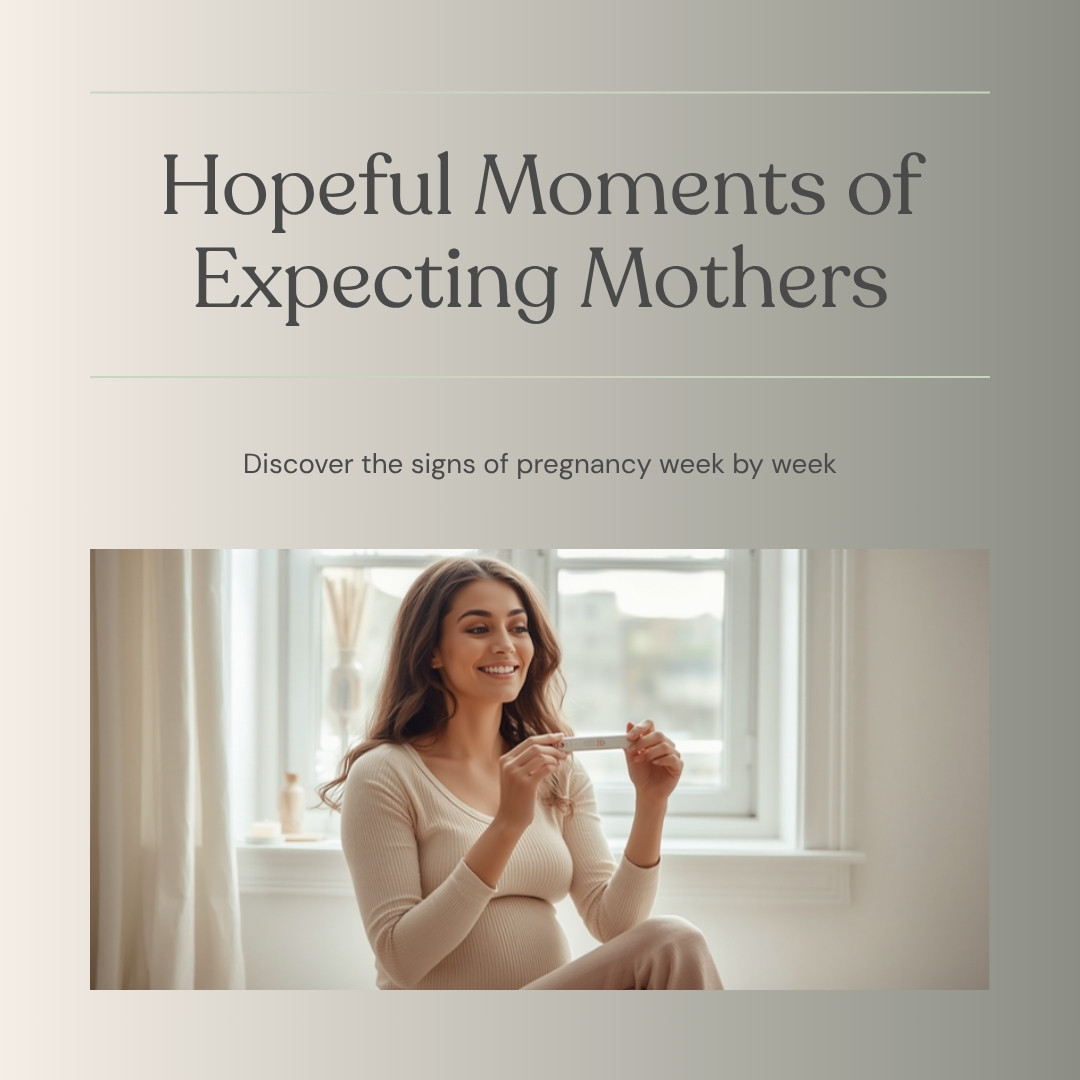 Woman sitting calmly by a bright window holding a pregnancy test