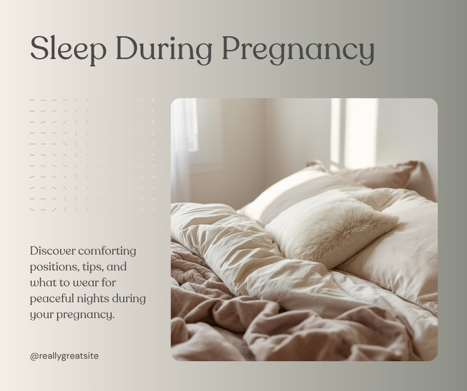 Pregnant woman sleeping comfortably on her side supported by a pregnancy pillow