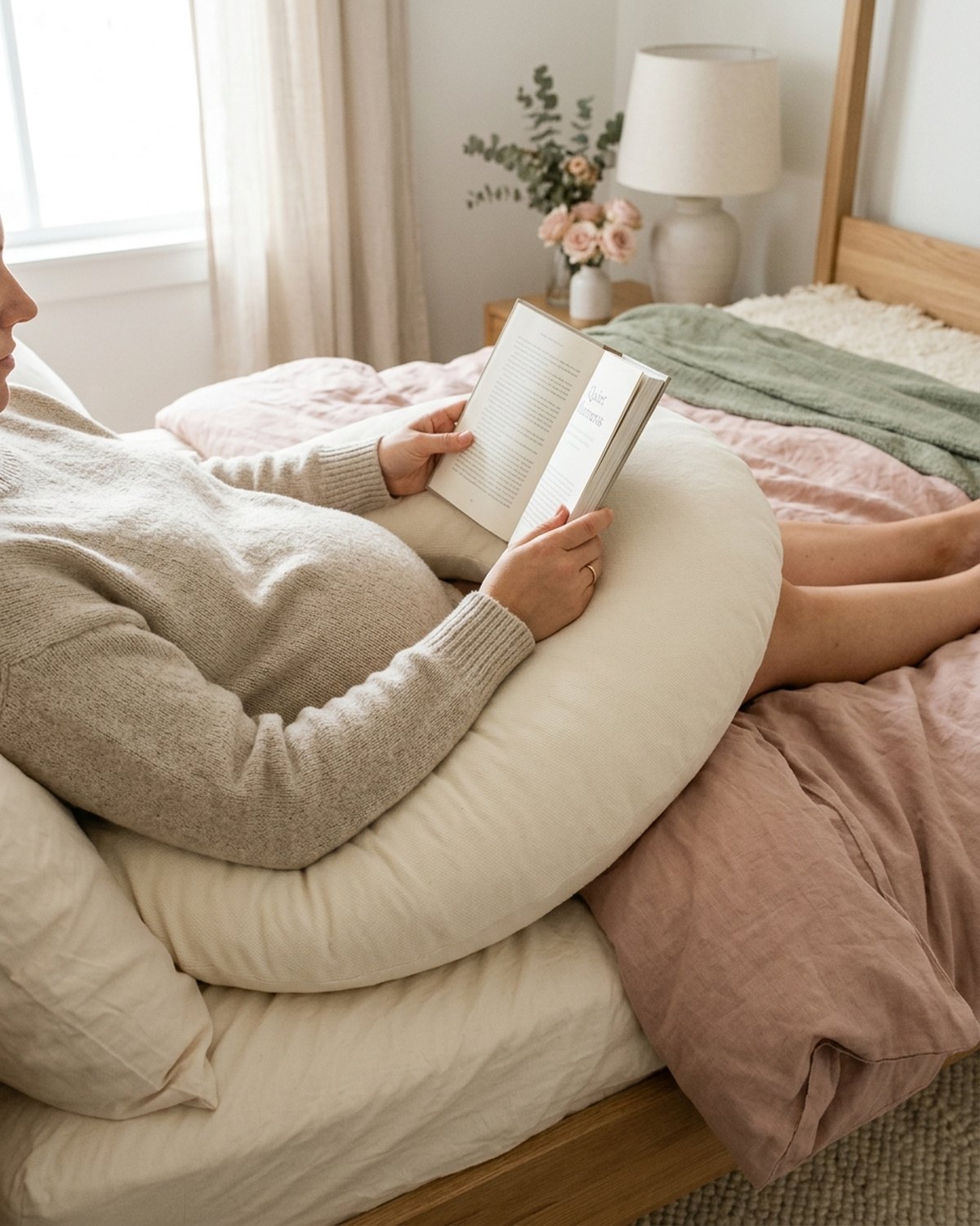 Cloud Nine Full-Body Pregnancy Pillow — In use