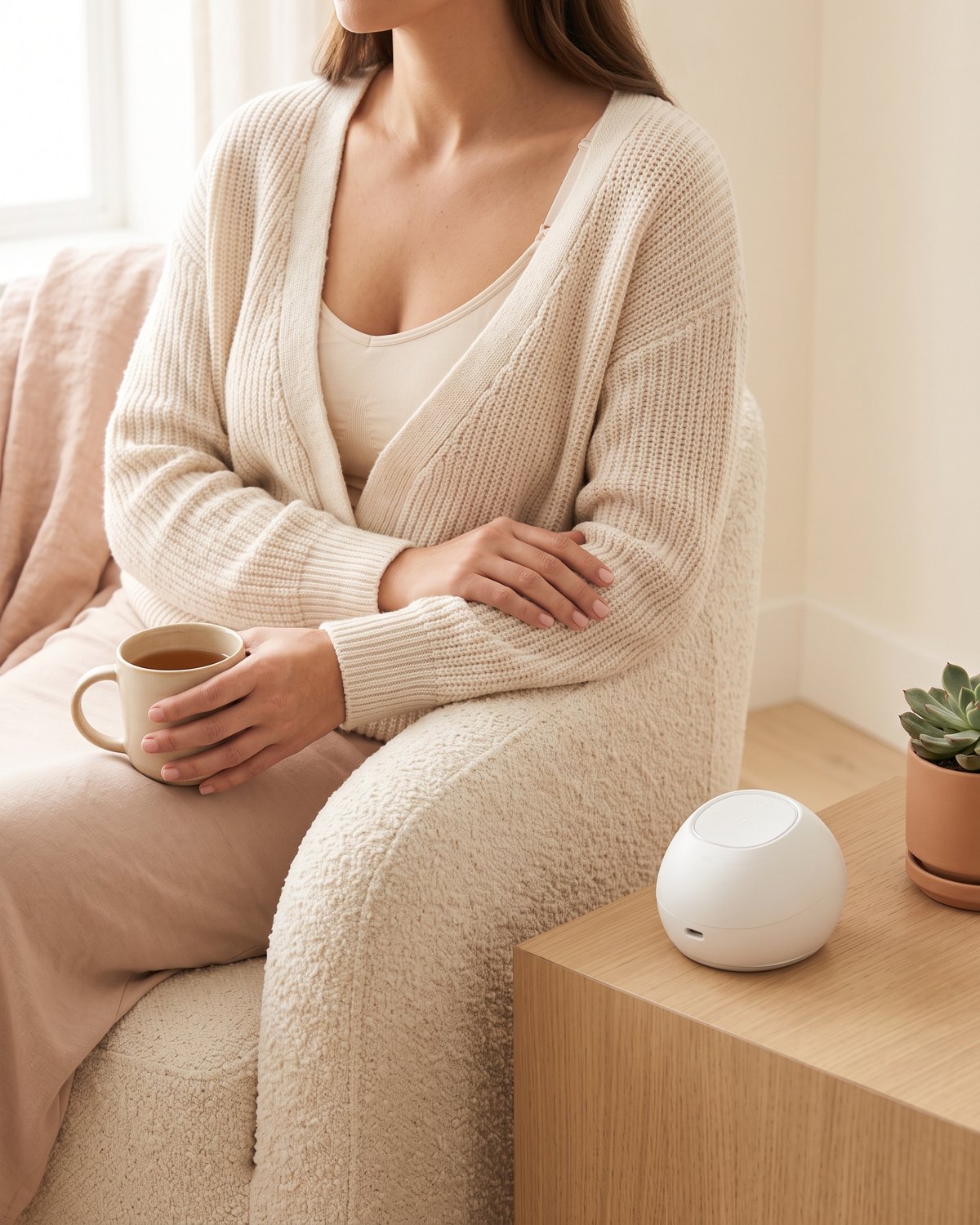 Hands-Free Wearable Breast Pump — Worn