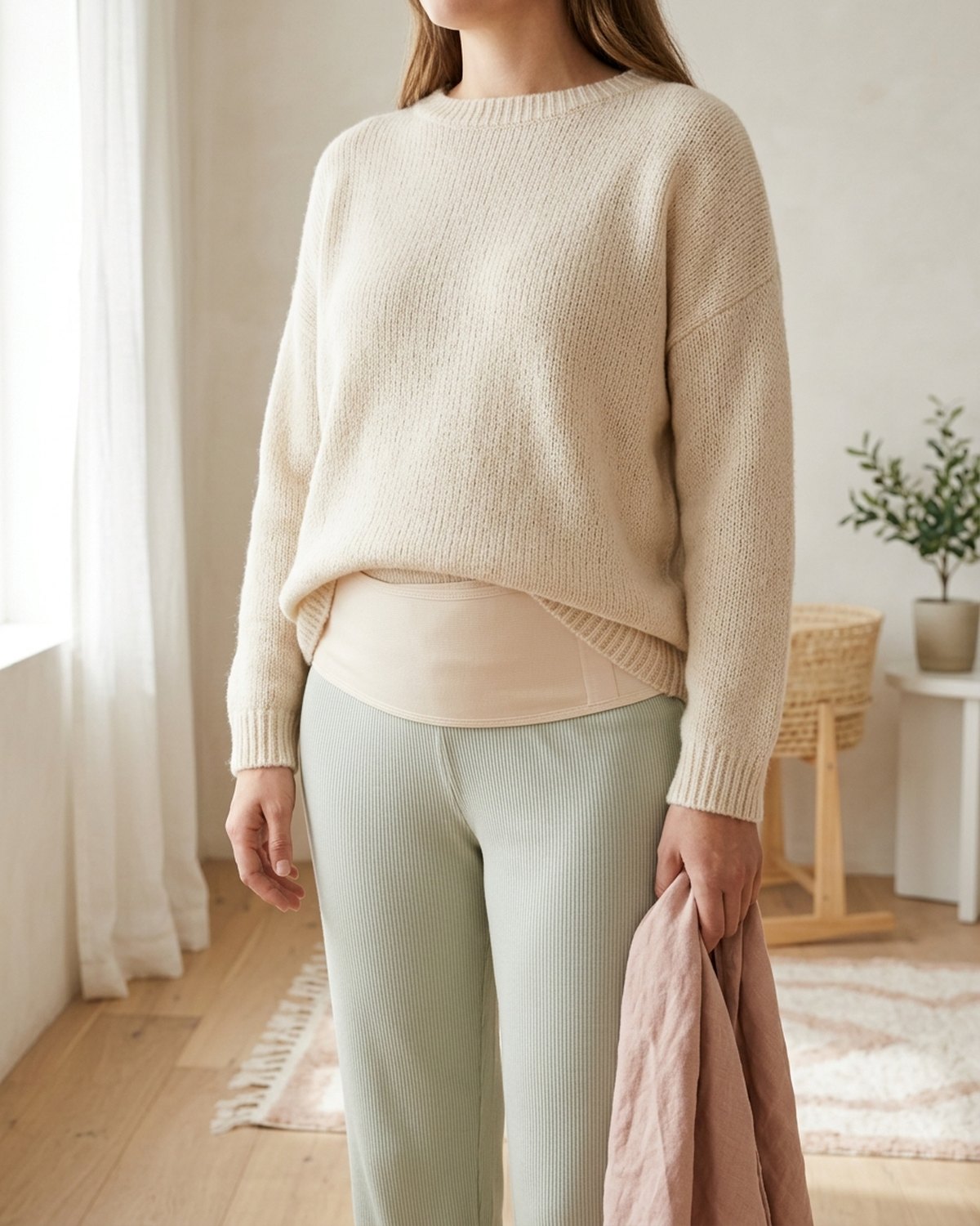 3-in-1 Postpartum Recovery Belt — In use