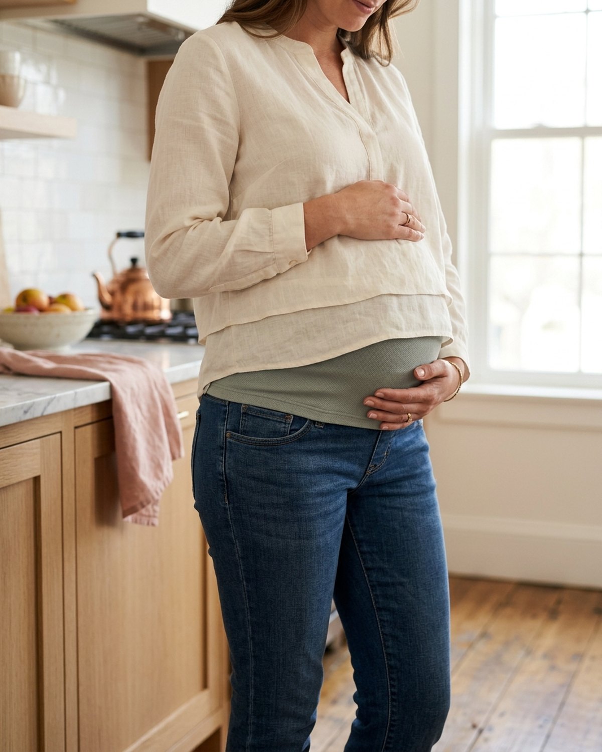 Pregnancy Support Belly Band — In use