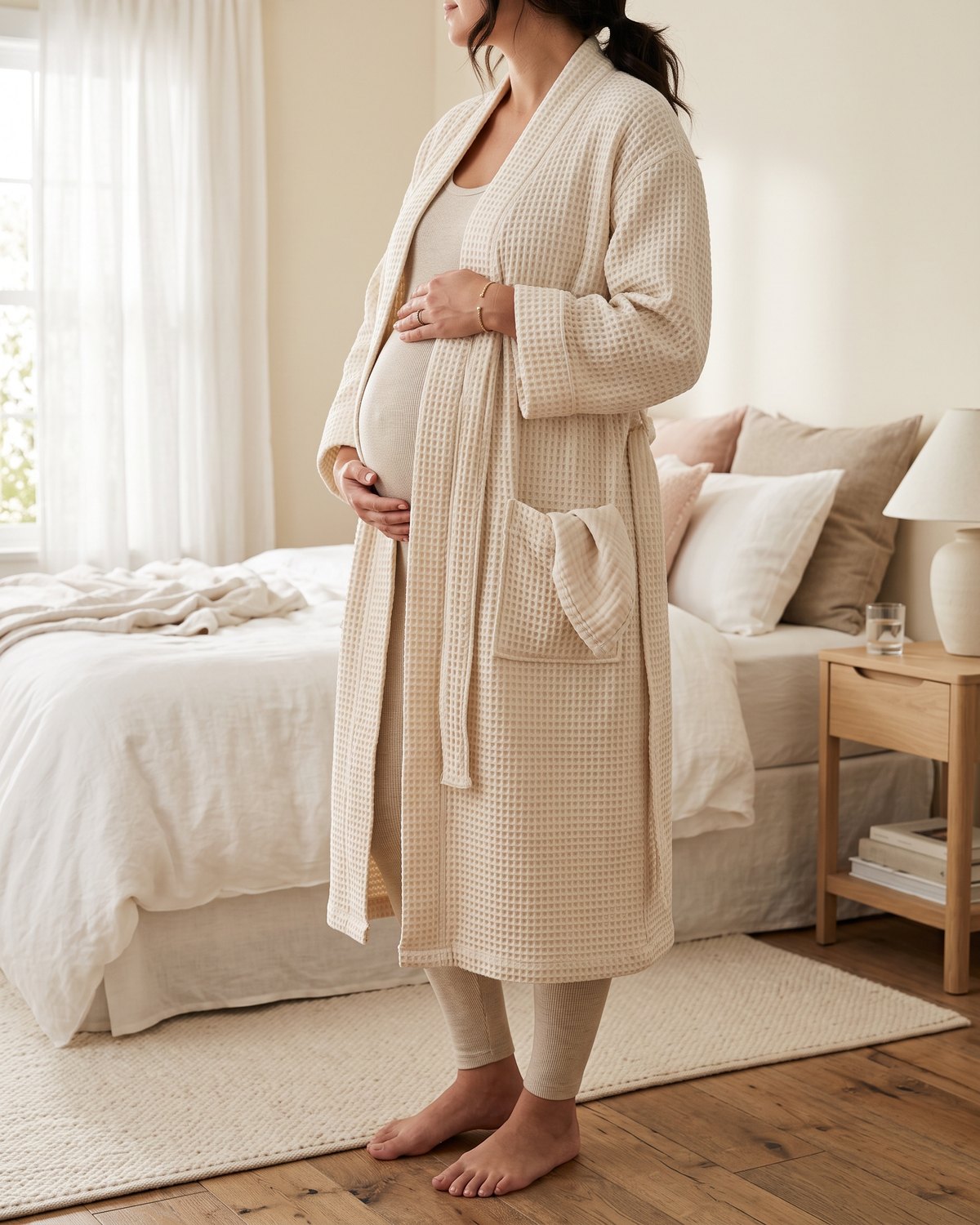 Waffle-Knit Robe — Worn