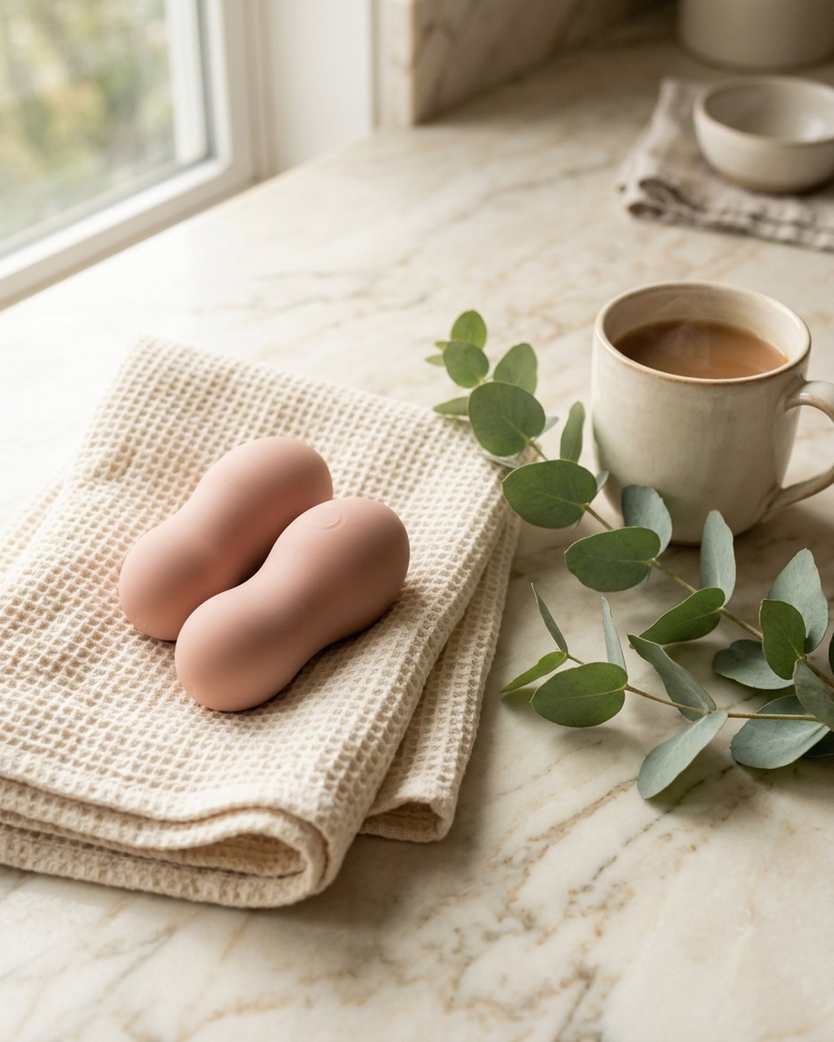 Warming Lactation Massagers — Pair — In use