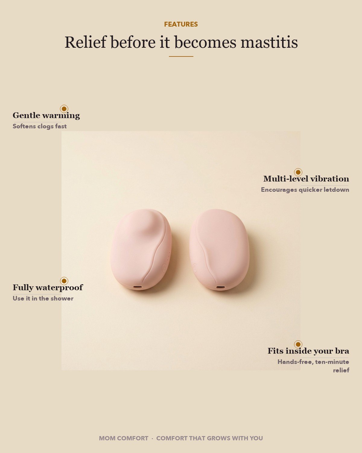 Warming Lactation Massagers — Pair — Features