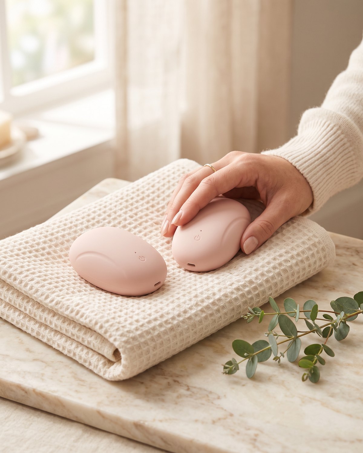 Warming Lactation Massagers — Pair — Worn